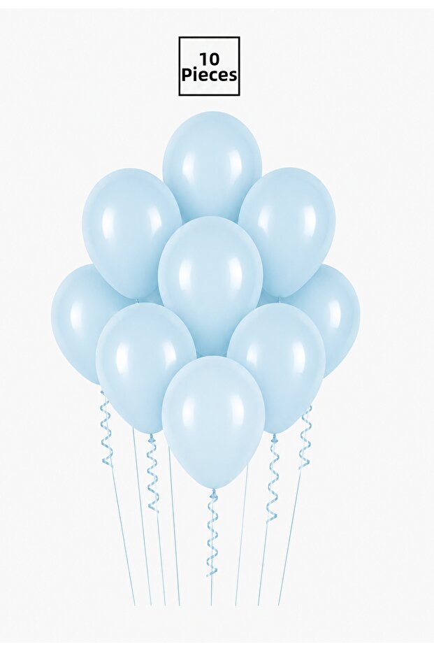 Blue Macaron Balloon 10 Pieces