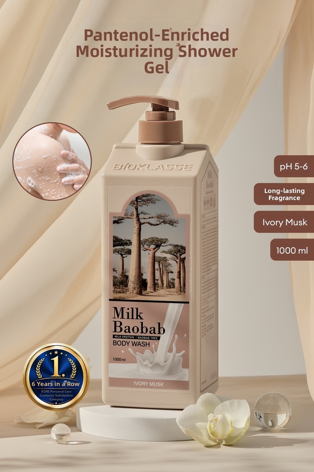 Moisturizing Shower Gel Containing Panthenol Original Body Wash (Ivory Musk)