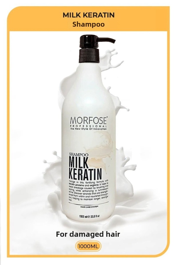 Milk Keratin Shampoo 1000 ml - Nourishing Protective Effect