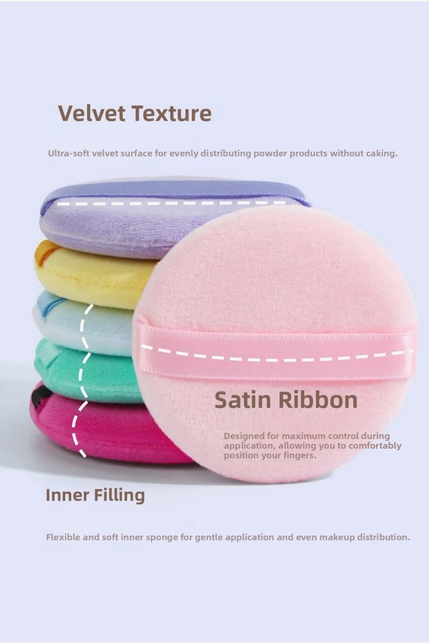 Single Soft Textured Round Powder Sponge Powder Puff