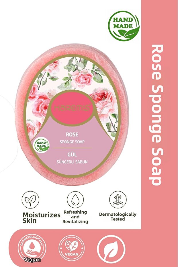 Harems Rose Sponge Soap 120 g