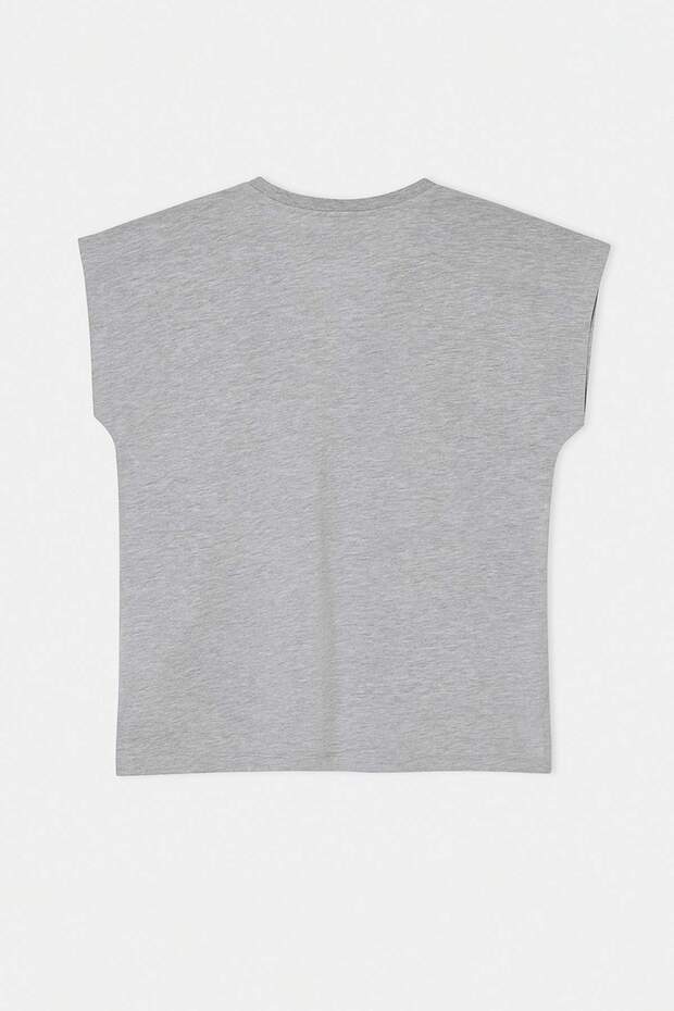 Siyah-Gri 2'li Paket Oversize Fit Basic Büyük Beden T-shirt TBBSS26BF00030 - 12