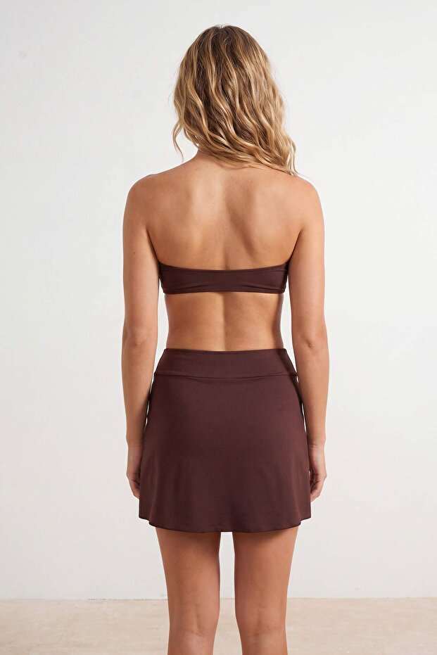 Kahverengi Normal Bel Etek Bikini Altı TBESS26BA00003 - 4