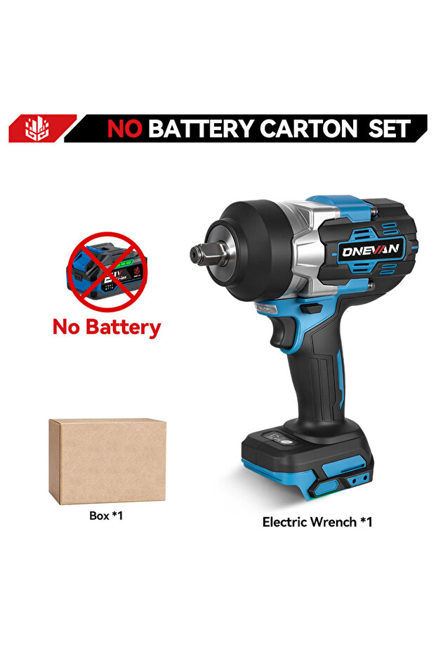 Without Battery ONEVAN 1/2" Brushless Electric Impact Wrench 2800N.M Torque Removal Screw Nut Screwd