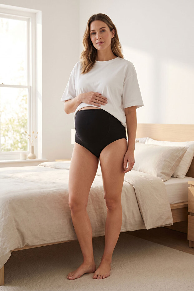 3-Piece Women's Maternity Panties Comfortable Added Thin Rubber Baby Laundry