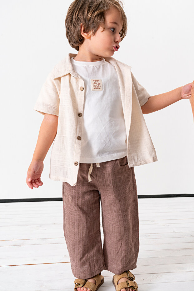 Short Sleeve Shirt Pants 3-Piece Boy's Set 3709 Smr