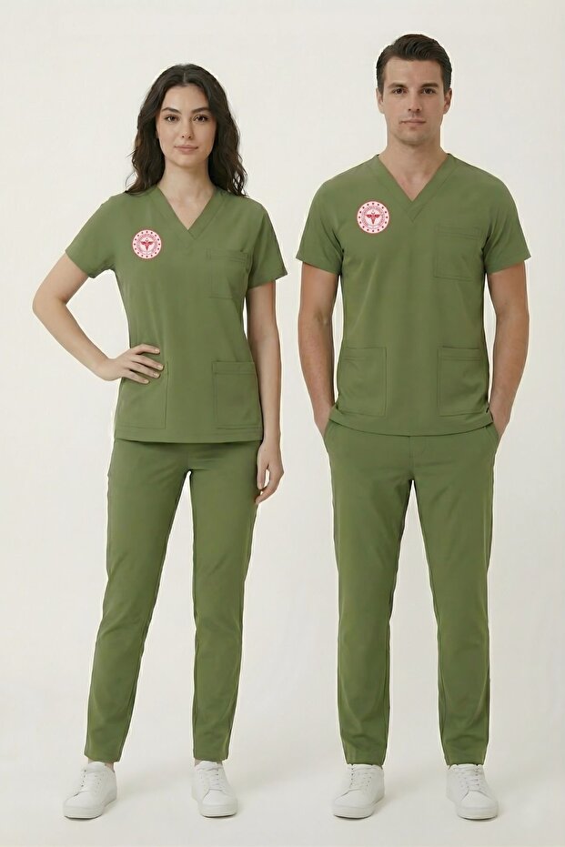 Pharmacist Uniform Stretch Fabric Scrubs Suit Unisex Grasshopper New Compliant with Regulations