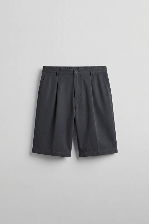 Men's Baggy Cut Lyocell Fabric Shorts Black