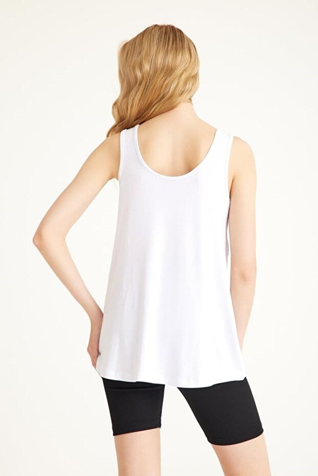 2 Pieces A-Line Comfortable Fit Basic Thick Strap Undershirt T-Shirt - 7