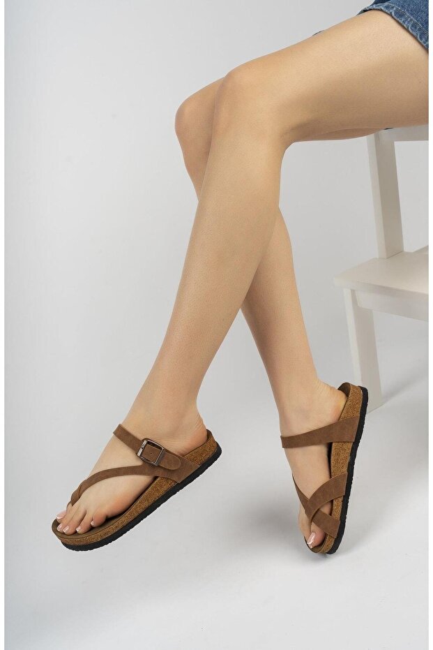 Flip-flops de damă - maro - 2