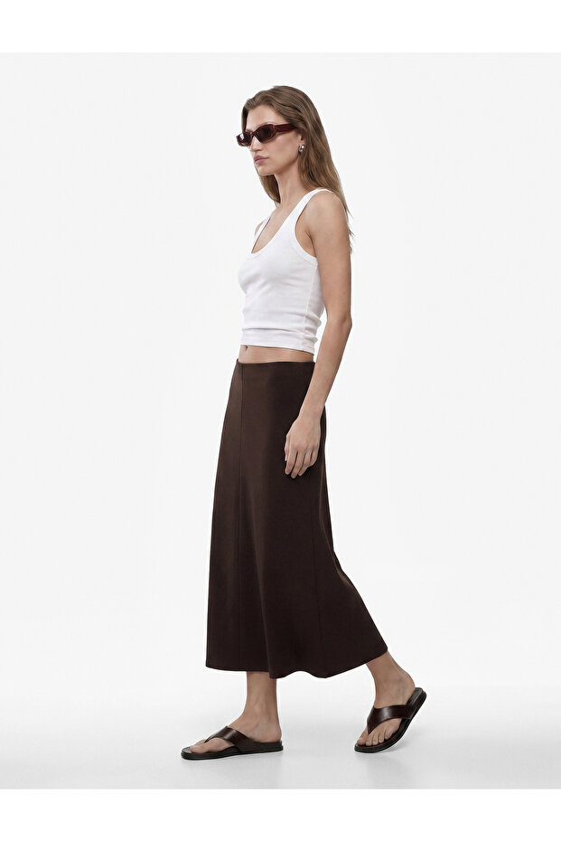 Modaler Stoff-Midirock - 2