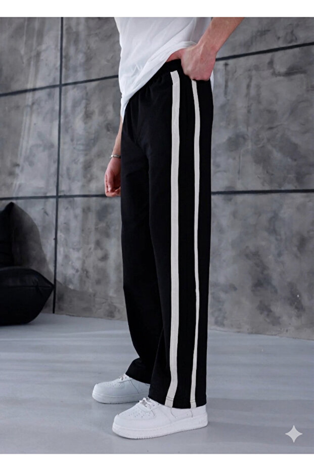 Yani Double Thick Striped Baggy Style Men's Tracksuits 2 Yarn Compact Fabric No Mixing or Pilling