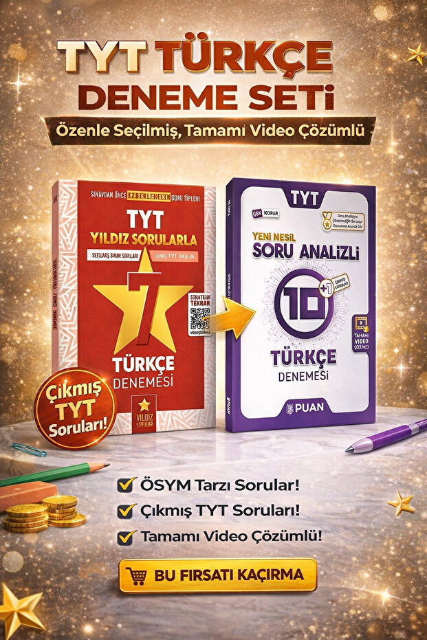 3D Yayınları Tyt Türkçe Deneme Seti Yıldızlı Sorular Ve Puan Denemeleri Güncel Müfredat