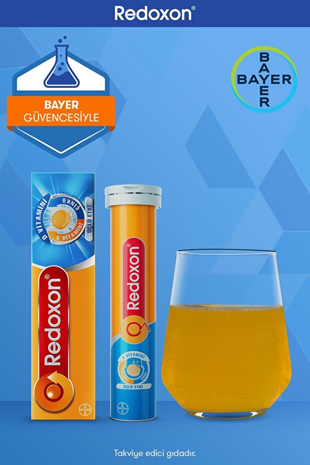 Üçlü Etki 15 Efervesan Tablet I 1000 mg C Vitamini, D Vitamini ve Çinko İçeren Takviye Edici - 6