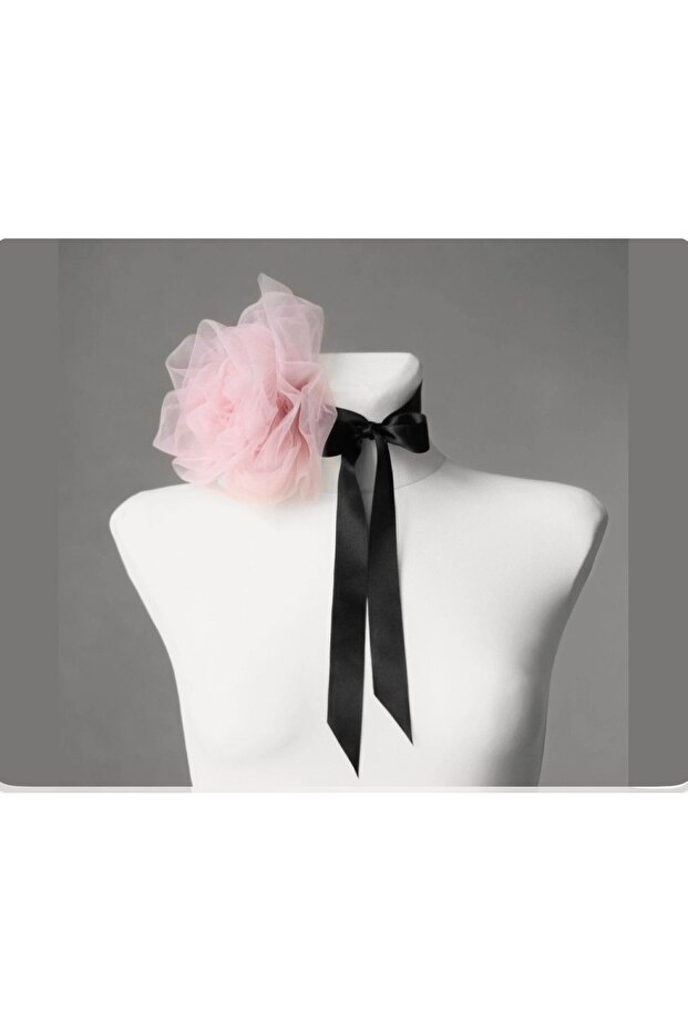 Tulle Flower Choker Necklace