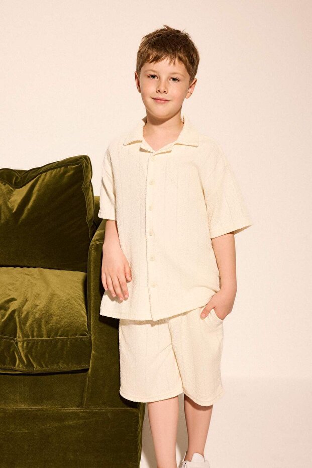 Oversize Short Sleeve Polo T-Shirt for Boys H3494A826Hs