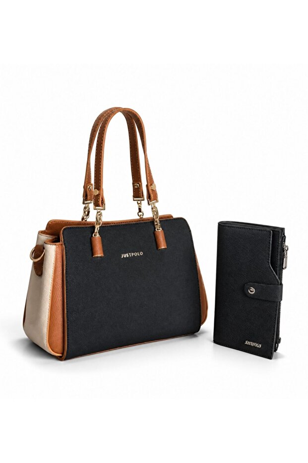 Original Women's Black Hand and Shoulder Bag and Wallet Combination