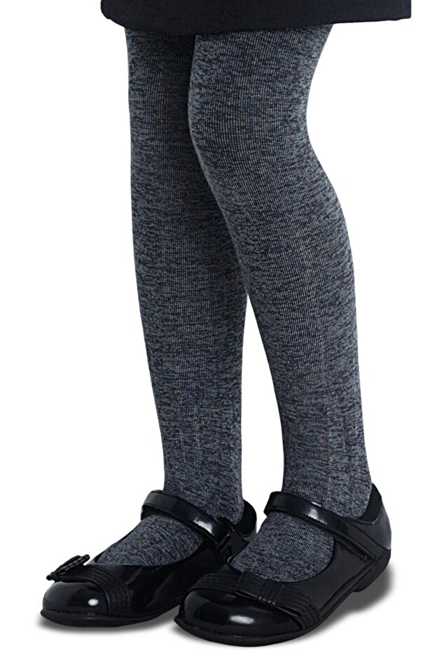 Girl's Ash Melange Extra Cotton 90 Denier Pantyhose
