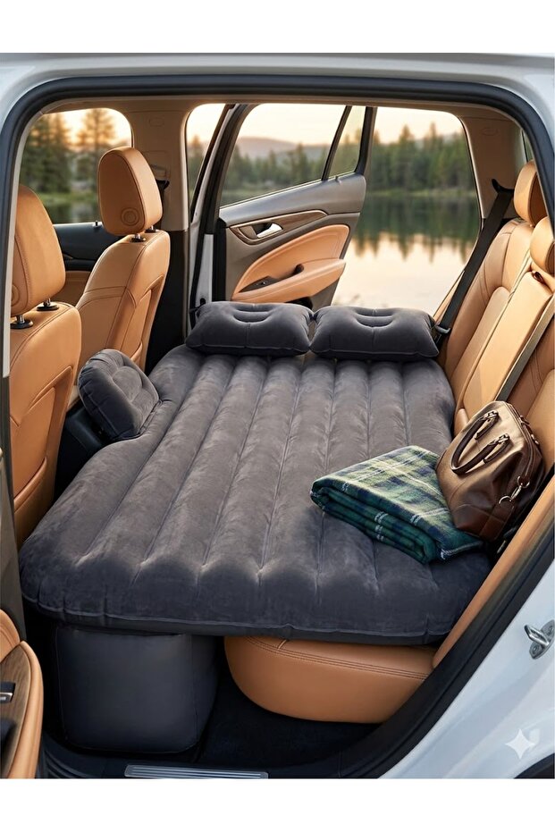 Inflatable Car Back Seat Mattress Pump Carrying Bag