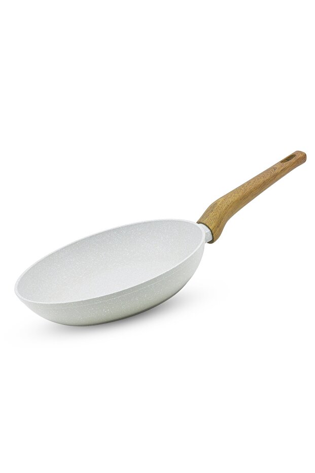 20cm Forged Aluminum Fry Pan Marble Non-Stick Trivet Scratch Resistant Induction Gas