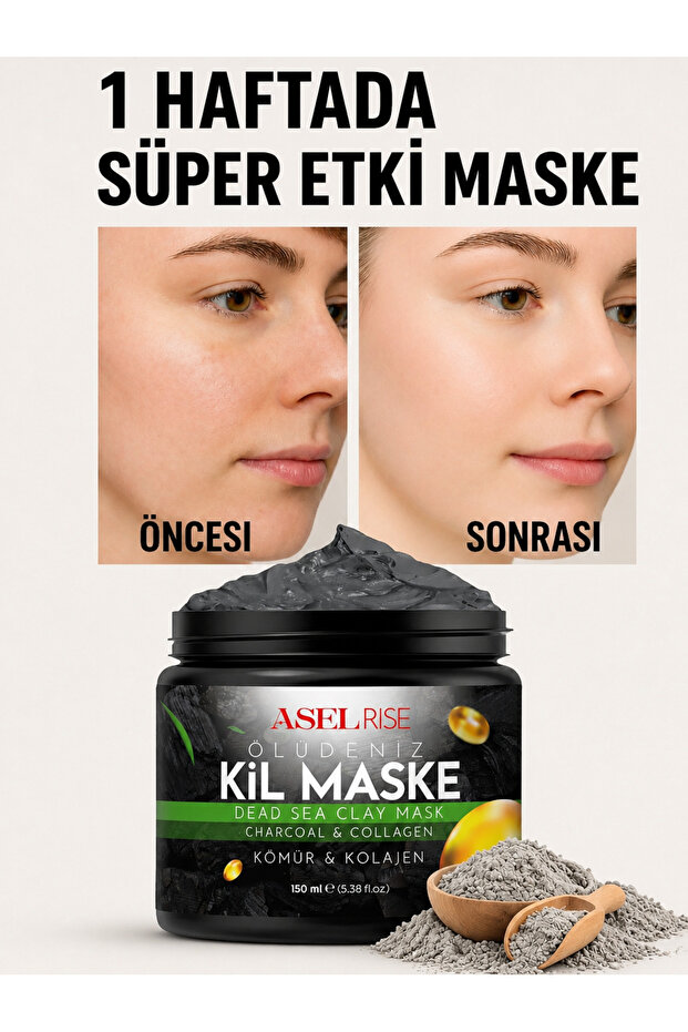 Asellrisee Collagen Ölüdeniz Kil Maskesi Leke,giderici Akne Ve Siyah Nokta Giderici Maske 150gr