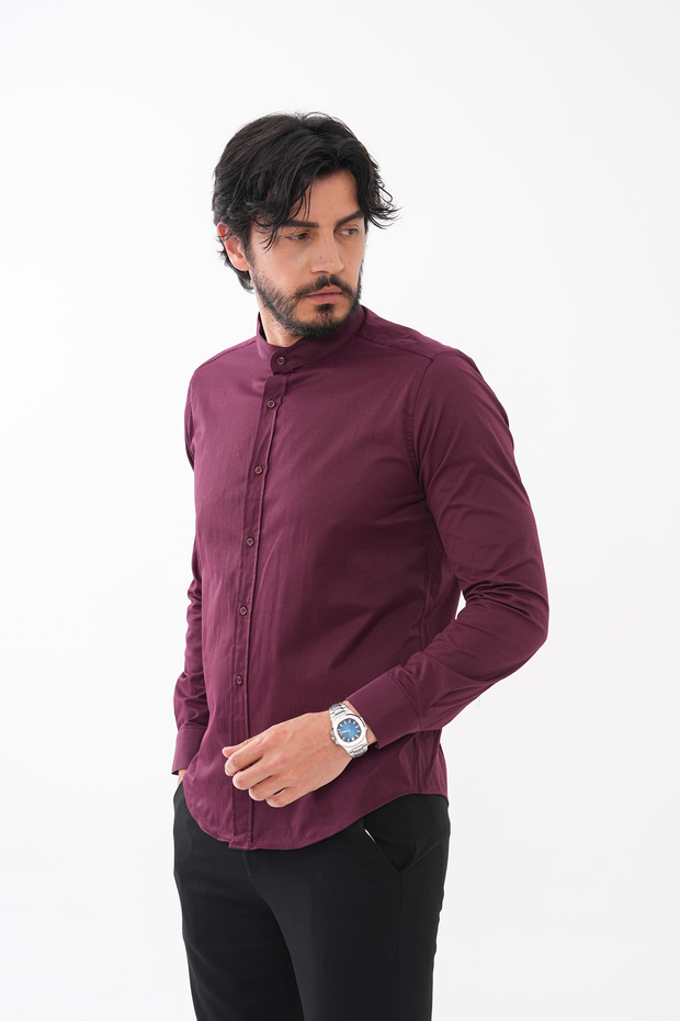 BORDO HAKİM YAKA GÖMLEK - 2