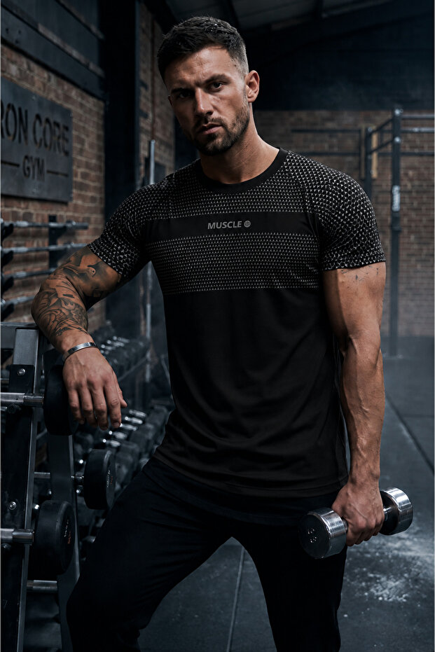 Ghassy Co Erkek Compression Sports Nem Emici Hızlı Kuruyan Renk Solmayan Atletik Fitness T-Shirt