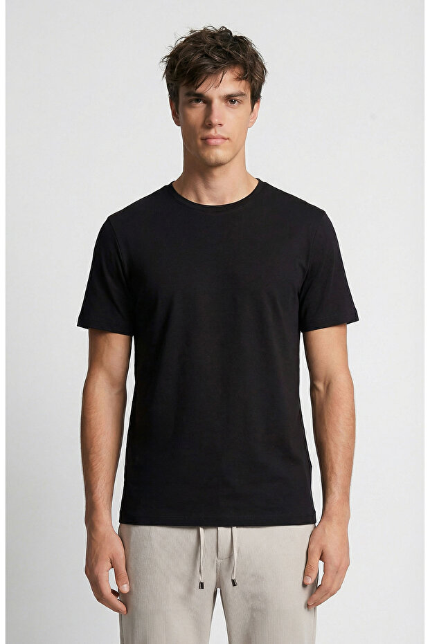 N-Tech Comfort Siyah Basic T-shirt - 1