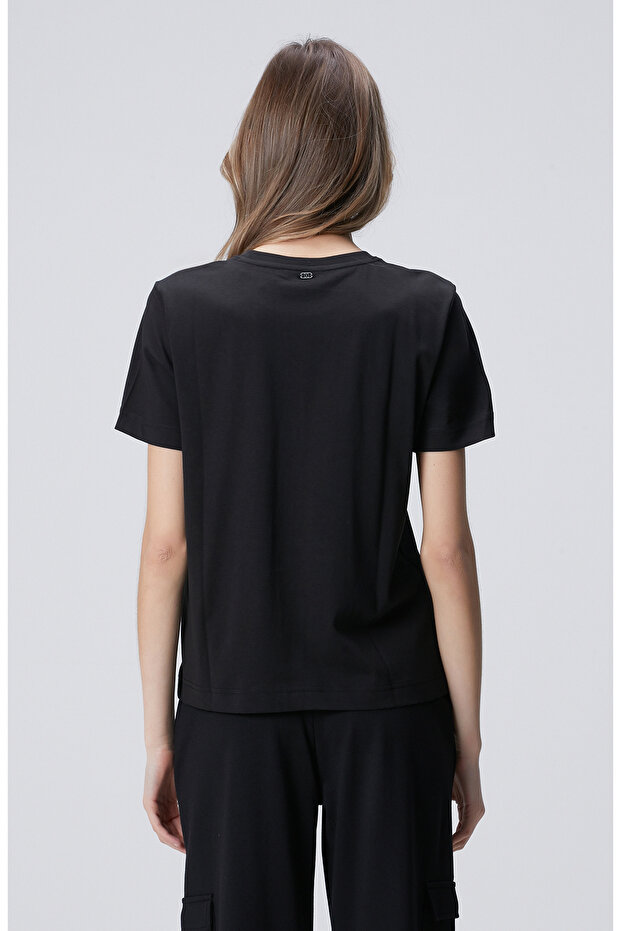 Siyah Basic T-shirt - 5