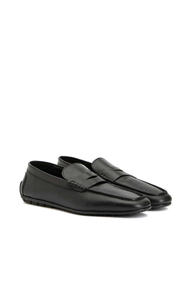 Siyah Erkek Deri Loafer - 1