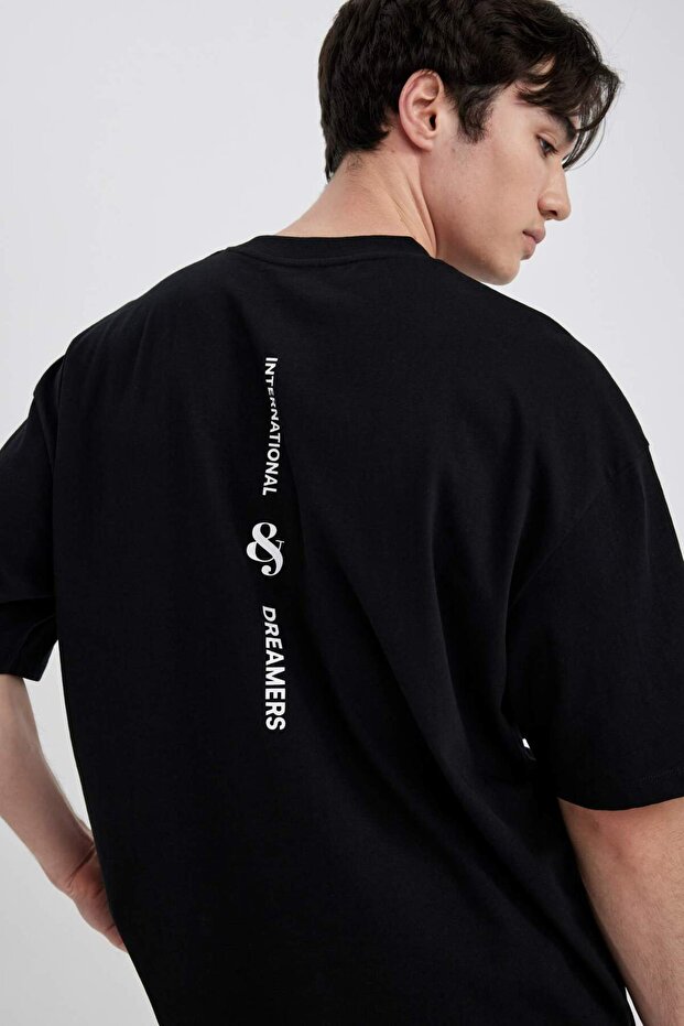 Oversize Wide Fit Crew Neck Printed Short Sleeve T-Shirt C2134Ax24Sm