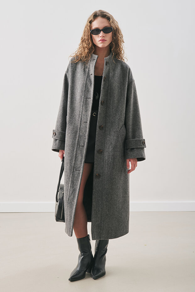 Rai Oversized Anthracite Coat