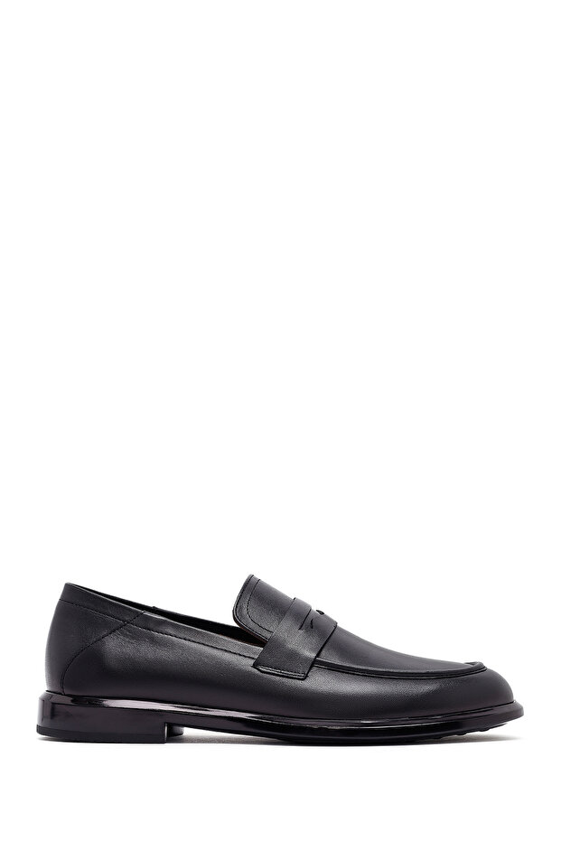 Men's Black Leather Shoes, Casual Loafer 26Sfd601318