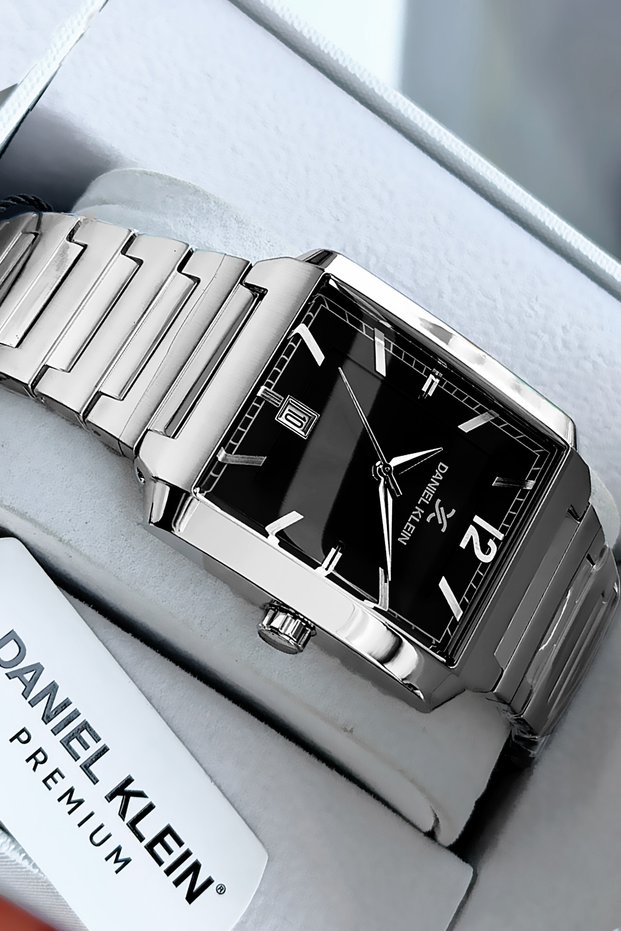 Exclusive Original Men's Wristwatch Waterproof Silver Color Steel Cord Dke2098C1