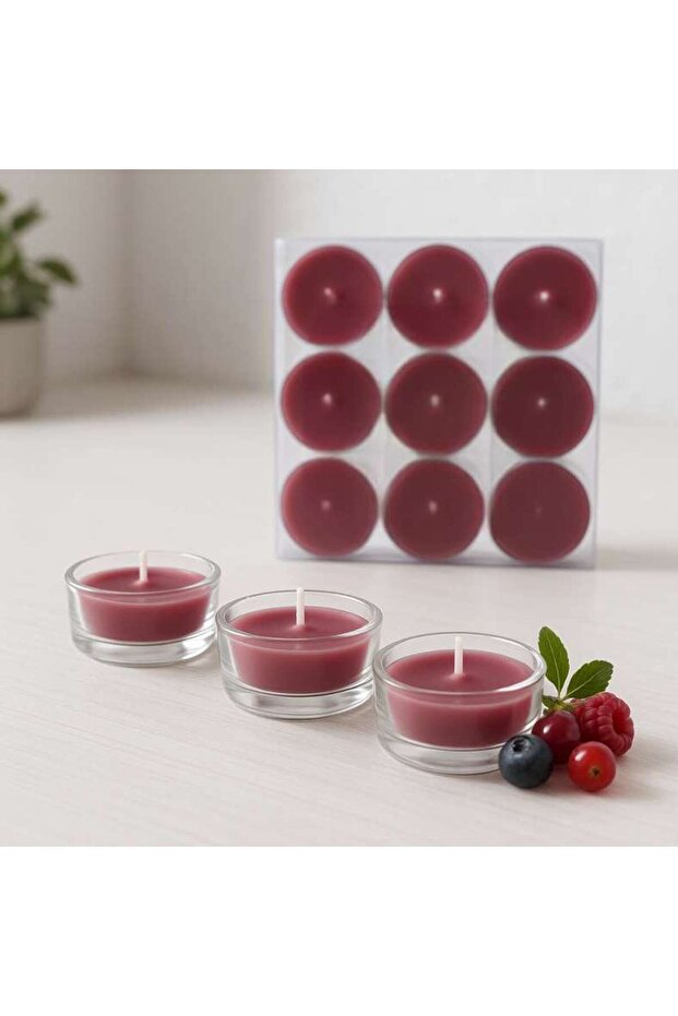 Indulgence Mulled Berries 9-piece Tealight Candles - 2.5 Hrs