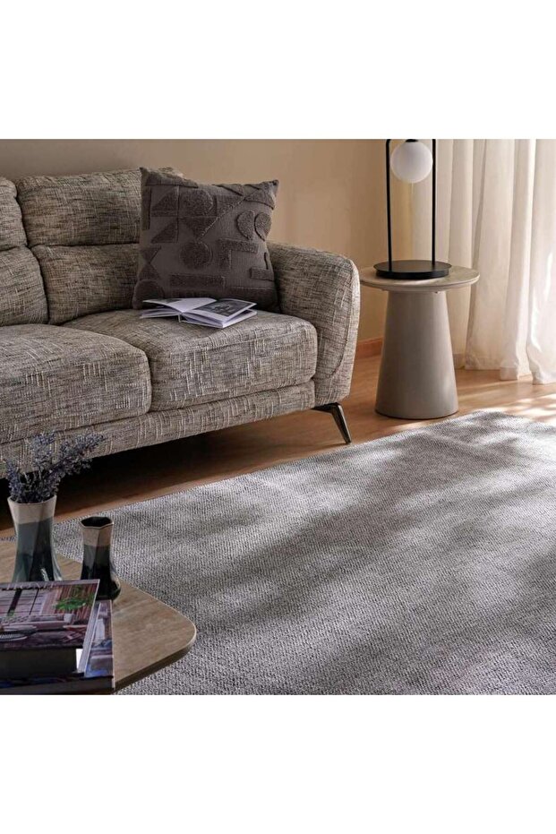 Tunis Textured Rug 200x290cm - Silver