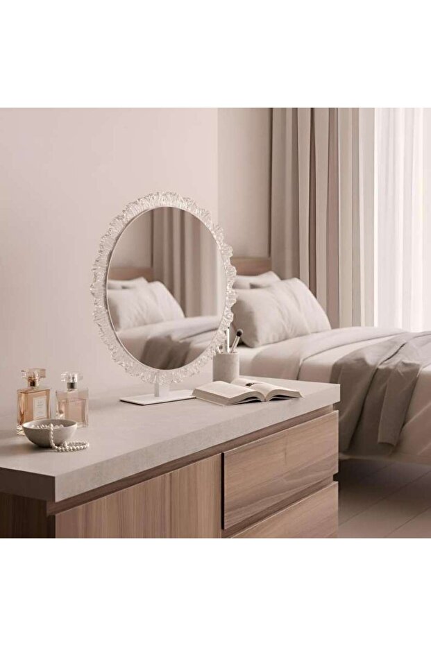 Loria Led 3-colour Temperature Dresser Mirror Dia 53cm - White