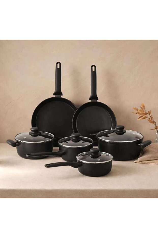 Mateo 10-piece Cookware Set -black