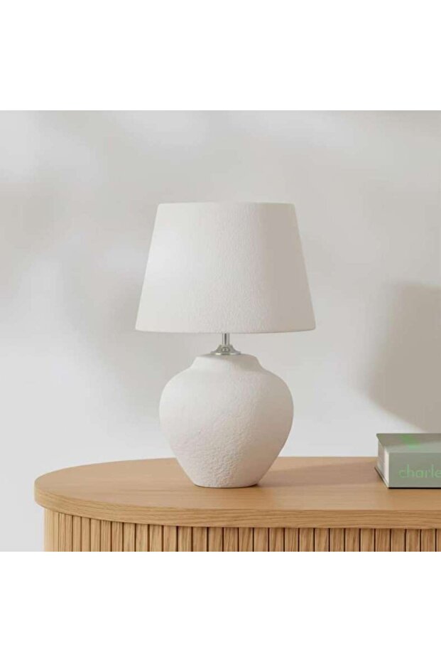 Sanvale E27 Ceramic Table Lamp 40x64cm - White