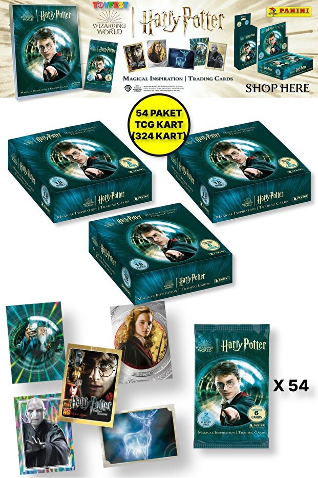 Panini Harry Potter Collectable Trading Card - 54 Pack (324 Card)
