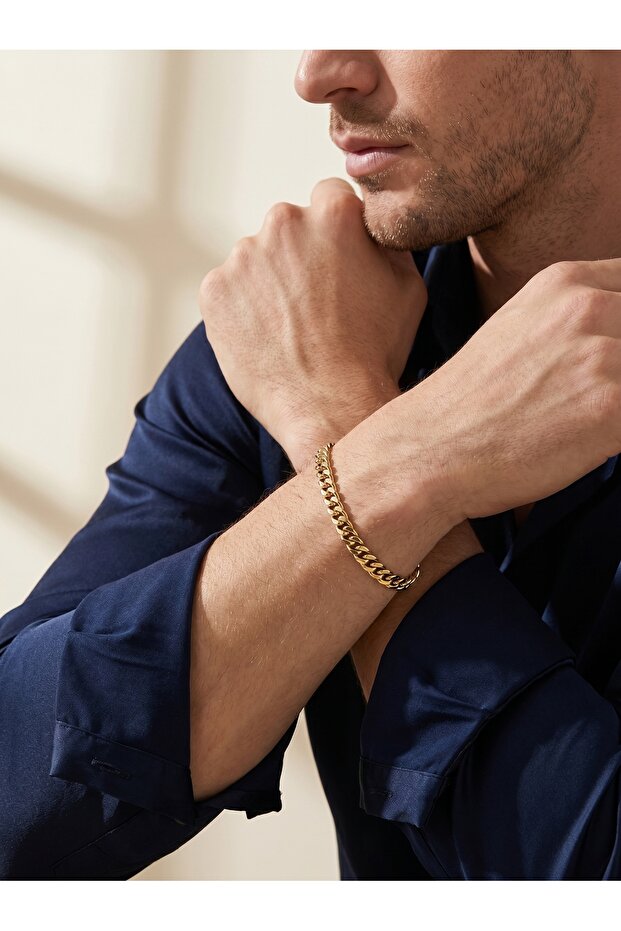 Flat Mariner Steel Chain 6mm Men's Gift Bracelet 01851