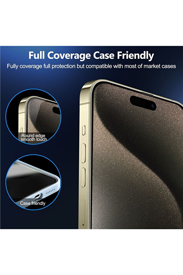 Privacy Screen Guard iPhone 15 Pro with easy applicator, 2 pack - 7