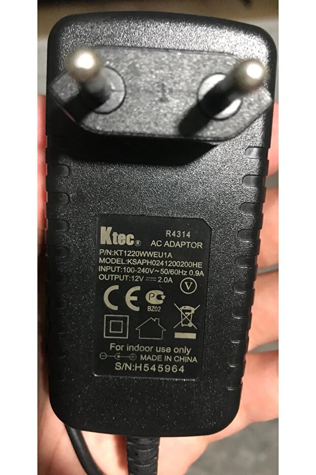 محول mlu 2.5 أمبير 2.5A أصلي من ktec Digitürk مع طرف إبري 12 فولت 2 أمبير - بدون صندوق