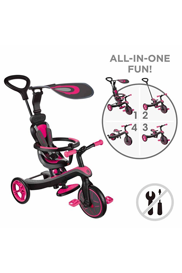 Explorer 3 Tekerlekli 4in1 Pembe Bisiklet - 6