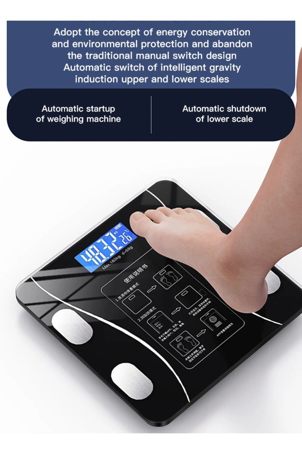 Body Scale - Bluetooth Smart Electronic Body Fat Scale, Multifunctional Home Scale - 1