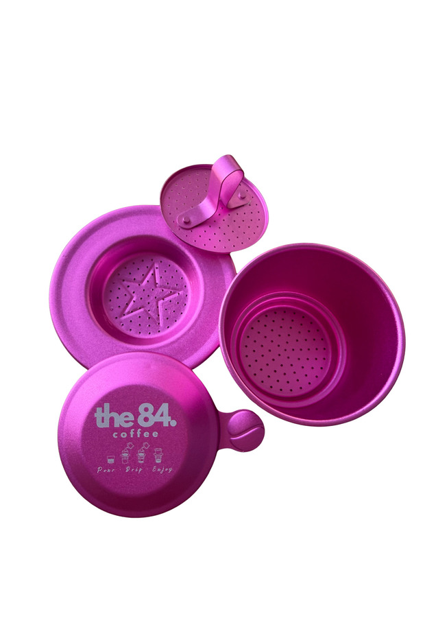 Vietnamese Phin Filter (PINK) I Anodized Aluminum Traditional Coffee Dripper for Slow Brew, Authentic Vietnamese Coffee Maker, Reusable & Portable