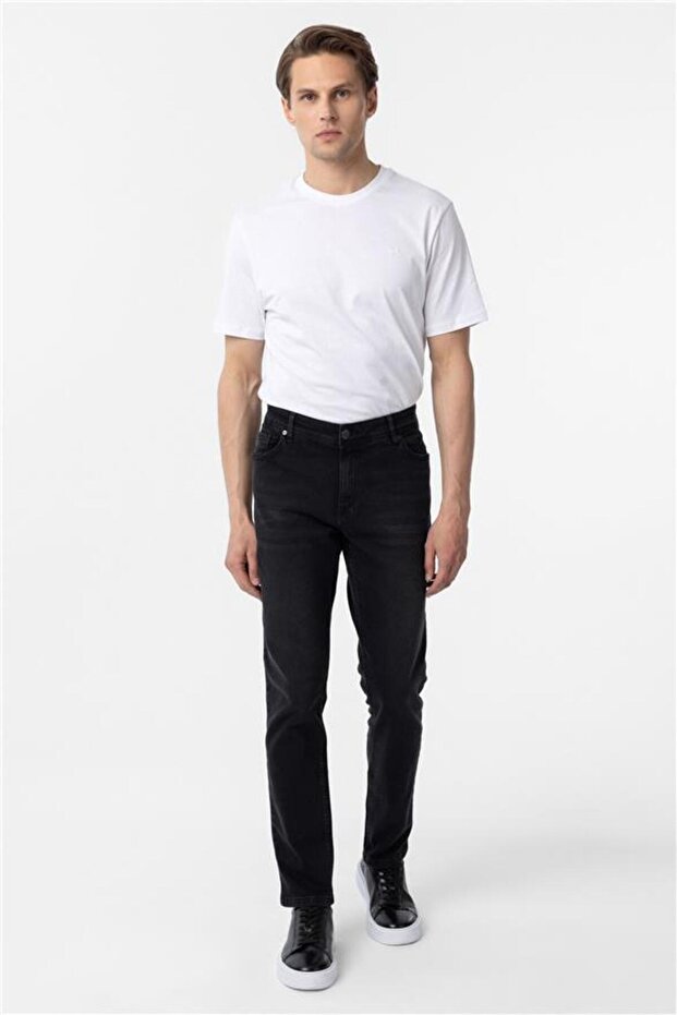 Siyah Denim Pantolon - 1