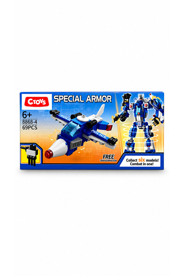 Construction Toys: Police Vehicles That Transform Into Robots - 1 Model 4