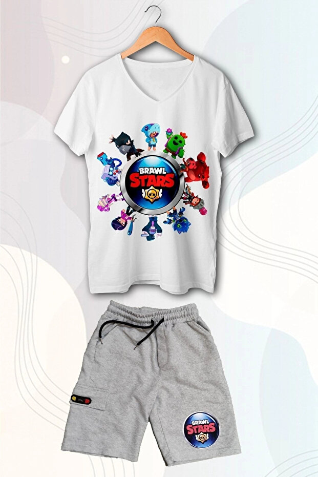 Brawl Stars Printed T-Shirt Shorts Set