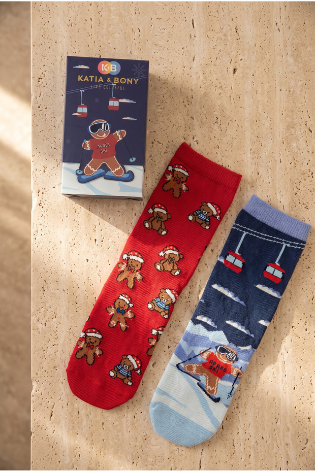 Children's 2-Pack Snowboard Boxed Socks